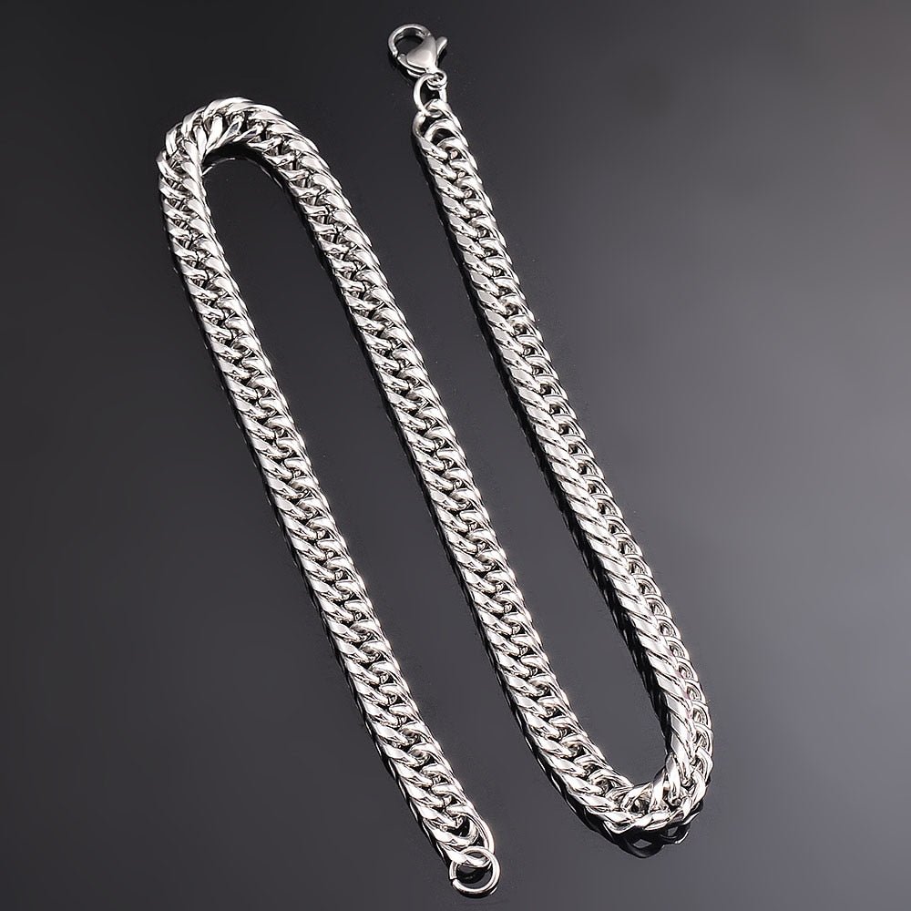 Steel Cuban Chain - Silver Chains Canada π
